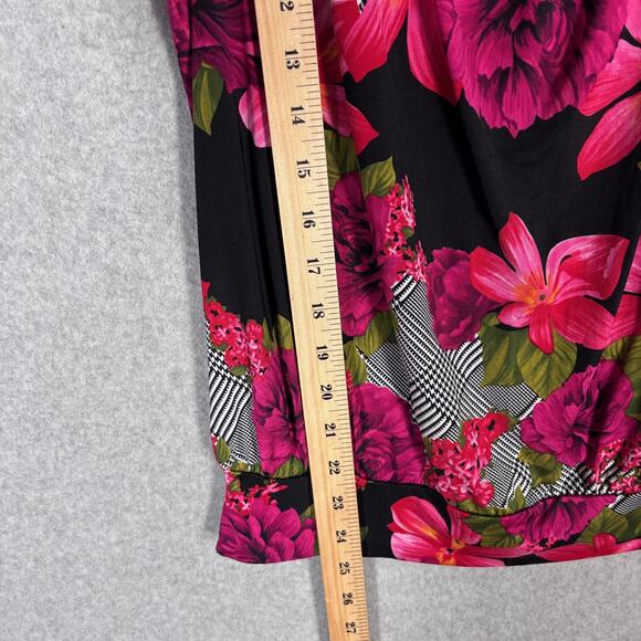 VTG 90s Cache Tank Top Medium Floral Chain Neck Maximalist Abstract Mob Y2K - Picture 6 of 12